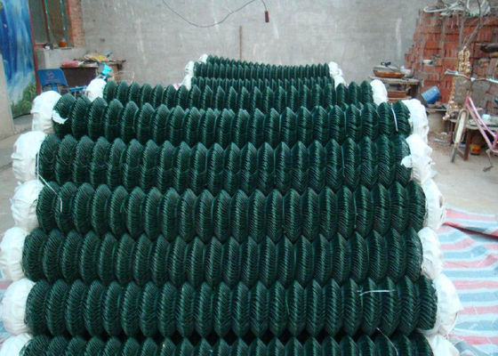 металл 5mm сетка диаманта Pvc загородки звена цепи в 4 ноги ограждая ровную поверхность